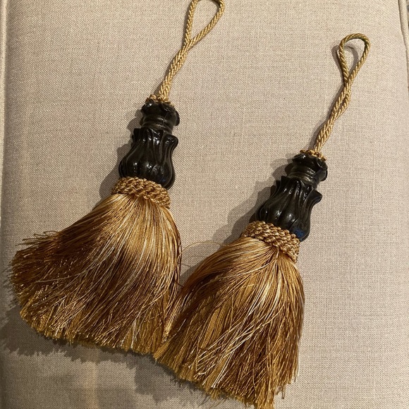 Gold Tassels great for door knobs lamps pillows drape tie backs